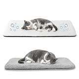 Pet Prime Fensterliege für Katzen, Kühlmatte für Katzen,rutschfestes Katzenbett mit 2 Bezügen (kühl & warm), 90x28 cm, machinenwaschbar, grau