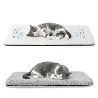 Pet Prime Fensterliege für Katzen, Kühlmatte für Katzen,rutschfestes Katzenbett mit 2 Bezügen (kühl & warm), 90x28 cm, machinenwaschbar, grau