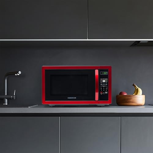 Farberware 1.1 Cu. Ft. Countertop Microwave Oven – 1000 Watts Power, Auto Cook Settings, Defrost, Easy Clean and Child Safety Lock - Metallic Red - image 7
