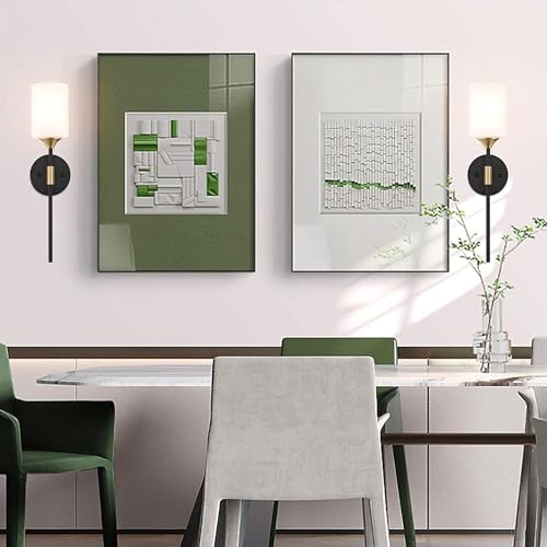 Image of SINOMAN Wall Light for Living Room Modern /Wall Lamps for Bedroom /for Living Room /Wall Lights for Home Decoration /Bedside Wall lamp (Black Gold, Without Bulb)