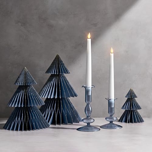 LampLust-Winter-Ornaments-2-Pack-Dusty-Blue-Honeycomb-Paper-Trees-10-12-in-Blue-Winter-Wonderland-Table-Centerpieces-Decorations-for-Home-Mantel-Decor LampLust Winter Ornaments 2 Pack Dusty Blue Honeycomb Paper Trees 10 12 in Blue Winter Wonderland Table Centerpieces Decorations for Home Mantel Decor