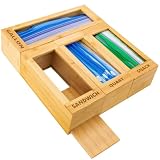 mHomeAid Bamboo Food Bag Organizer