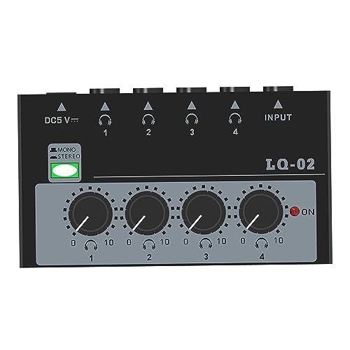 Mélangeur audio 4 canaux avec amplificateur de ligne et sélecteur son stéréo