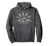 Idaho - The Gem State Est. 1890 Vintage Mountains Gift Pullover Hoodie
