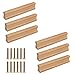 6 Piezas Tiradores para Cajones Armarios Cocina Madera 96 mm, Pomos de Madera para Muebles, Natural Perillas del Gabinete con Tornillo para Armarios, Cajones, Dormitorio, Aparador