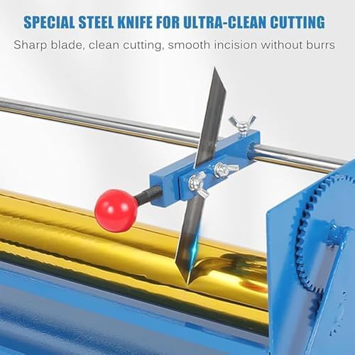 Cortador manual de lámina caliente con ancho de corte ajustable de 65 cm, soporte de cuchillo móvil y base estable para estampado de precisión y corte de rollos de papel