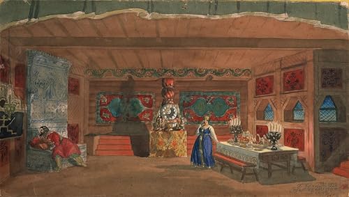 Lienzo cuadro de alta fidelidad La novia del zar de Kustodiev arte mural de 60x90cm