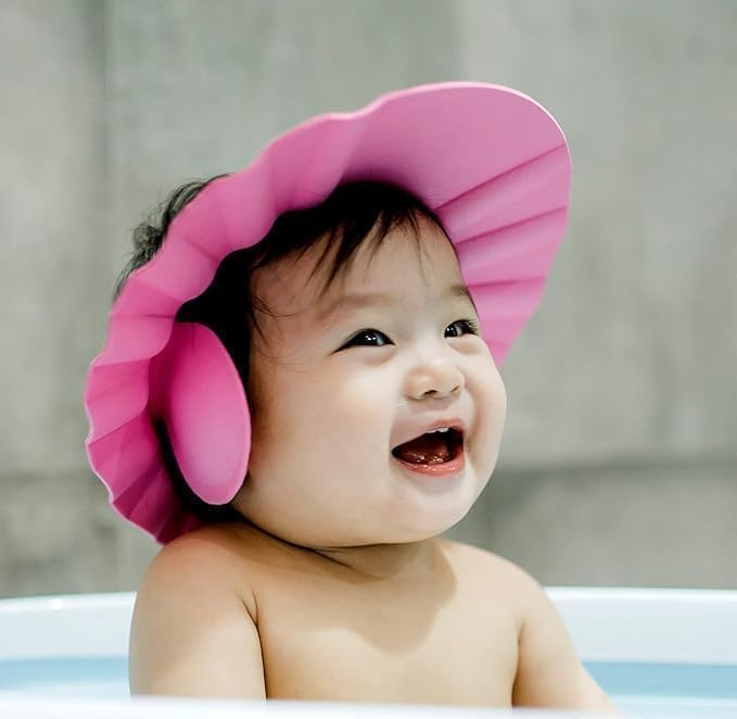 Soft Adjustable Visor Hat Safe Shampoo Shower Bathing Protection Cap for Toddler, Baby, Kids, Children Baby Shower Cap, Kids Bath Visor, Hair Washing Shield for 0-3 Years-image-37