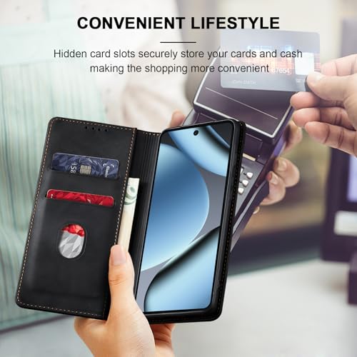 Image of Jasonyu Flip Wallet Case for Google Pixel 10 /10 Pro 5G,Black