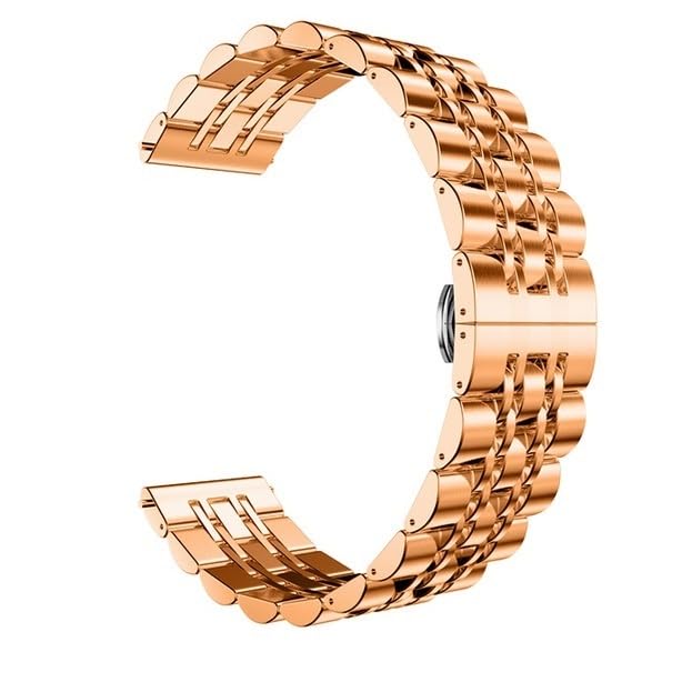 Bracelet acier rose gold 22mm boucle papillon du bureau aux soirées