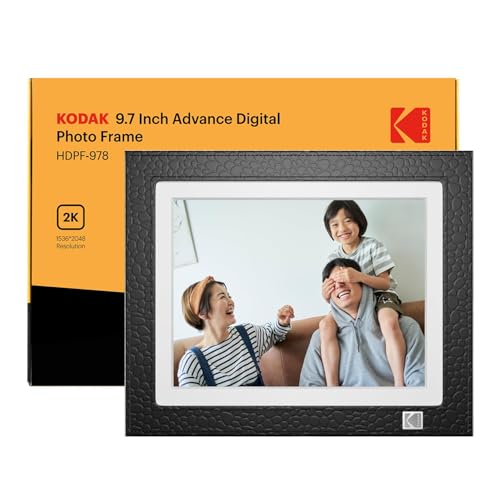 KODAK デジタルフォトフレーム HDPF-978 Amazon | KODAK 革風 デジタルフォトフレーム 9.7インチ Wifi 2K画質