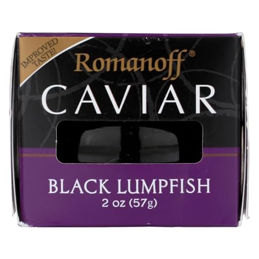 Romanoff Caviar, Black Lumpfish, 2 Oz., (Pack of 3)