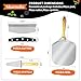 Sharmila Pizza Peel 12 Inch, Aluminum Pizza Paddle with Foldable Wooden Handle,Pizza Rocker Cutter,and Metal Pizza Spatula-Ideal for Family Pizza Oven Baking,Dough,Bread & Pastry