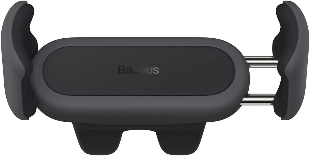 Baseus Air Vent Car Mobile Phone Holder for iPhone 14 Pro Max, Universal Smartphone Clamping Mount GPS Stand Compatible with 13, 12, 11, Samsung, Huawei, Google Pixel and More