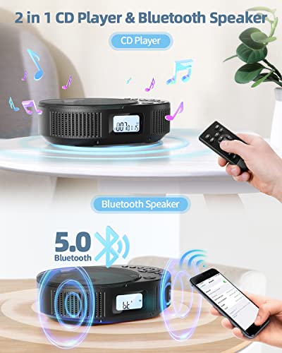Feleman BP-2211-05 Cd Player Portable, Feleman Upgraded 2 In 1 Portable Cd Player & Bluetooth Speaker thumb #1