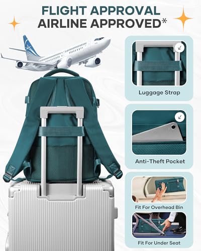 Image of coofay Travel Backpack Carry on Flight Approved Mochila De Viaje Carry on Backpack for Airplanes Spirit Airlines Personal Item Travel Bag Traveling Backpack for Women Men Travel Essentials