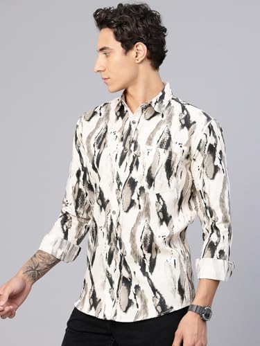 Image of Majestic Man Stylish Abstract Print Casual Shirt - Pure Cotton| Full Sleeve | Trendy & Comfortable