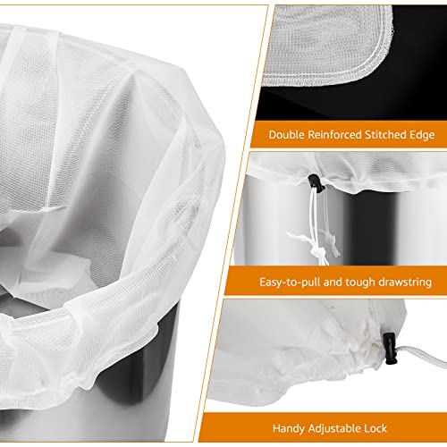 Hilangsan Brew Bag Food Safe Straining Bag 180 Micron Fine Mesh Bag Reusable Cold Brew Bags Filter Bag Strainer Bag For Brew Beer -3 Pack #TOP2