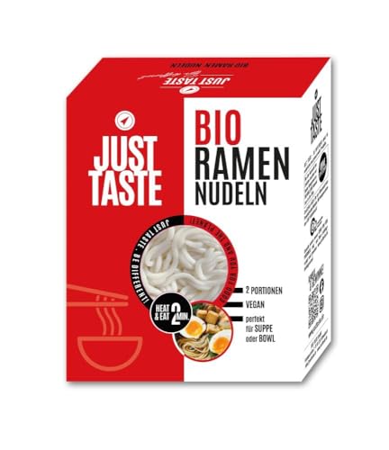 JUST TASTE – Bio Ramen Nudeln – Vielseitige & Schnelle Asiatische Lebensmittel – 10 x 2 Portionen – Vegan – 300g (10er Pack)