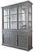 Produktbild Casa Padrino Landhausstil Schrank Antik Grau/Weiß 180 x 50 x H. 220 cm - Landhausstil Möbel