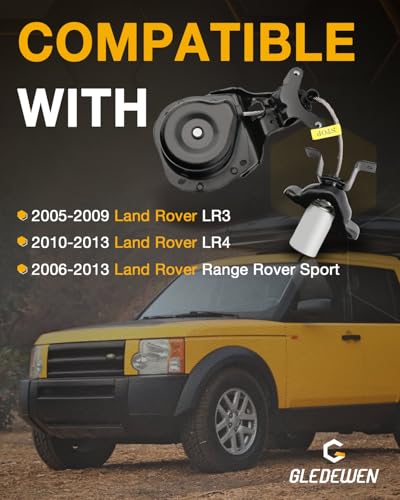 Image of Gledewen Spare Tire Carrier, Compatible with 2005-2009 Land Rover LR3, 2010-2013 LR4, 2006-2013 Range Rover Sport, Spare Tire Mount Under Frame, Spare Wheel Towing Winch, Replaces#LR064520