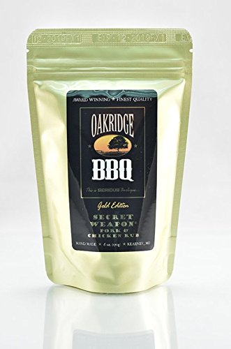 Oakridge BBQ Secret Weapon Rub | Rich, Savory Sweet Heat | Great on Chicken, Pork & Ribs | World's Finest Barbecue Rubs | Meat Seasoning & Spice Dry Rub | 28 oz High-Barrier Zip Top Bag