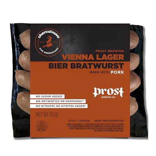Charcutnuvo Prost Vienna Lager Bier Bratwurst - 10oz Beer-Infused Bratwurst