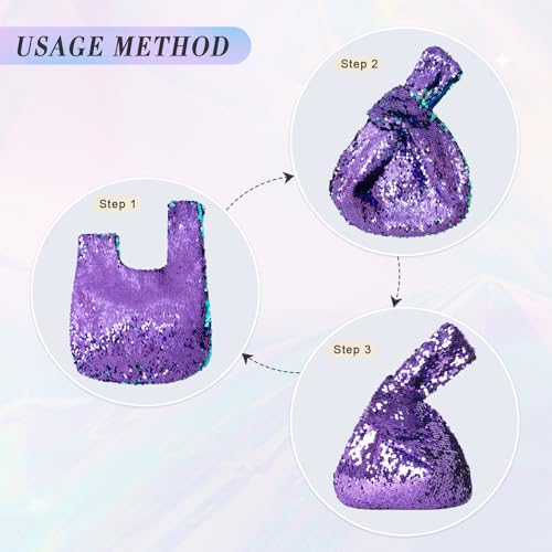 Image of Eternal Beauty Sequin Wristlet Bag, Reinforced Sparkly Evening Clutch for Wedding Guest, Cruise & Prom Mini Purse