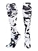 TCK Tie Dye Multisport Tube Socks (Black/White, Small)