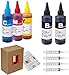 JetSir 4 Color Compatible Ink kit Refill for HP 950 951 60 61 952 902 901 62 63 21 22 920 940 934 564 932 933 711 970 971 92 94 95 96 97 ect Cartridge (2 Black 1 Cyan 1 Magenta 1 Yellow) 100ML x5