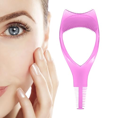 マスカラシールドアプリケーターガード 目元メイクアップツール 手持ち型 睫毛梳セット まつげ保護 コスメティックツール アイメイク おしゃれ ヘアメイク用、メイクアップ用まつげセパレーターツール、上下まつげ