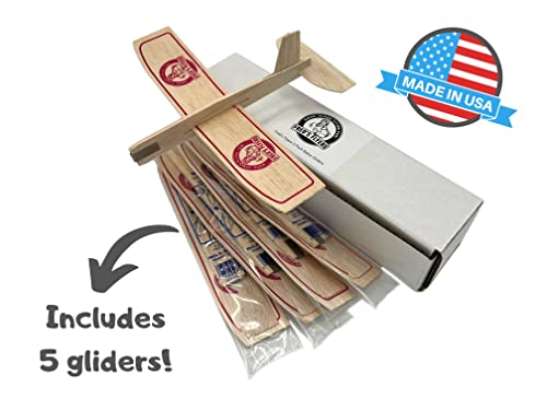 Fred's Flyers Balsa Wood Airplane Gliders – 5 Pack – Made In Usa – Guaranteed To Arrive Unbroken #TOP1