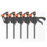5/2pcs Woodworking Work Bar 4 Inch Clamp Clip Set Hard Quick Ratchet Release DIY Carpentry Hand Tool(4inch 2pc)
