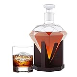 Photo Gallery amavel set da liquore, caraffa a diamante con chiusura ermetica e supporto in legno, 1 bicchiere tumbler personalizzato con nome e anno, accessori degustazione Photo Gallery amavel set da liquore, caraffa a diamante con chiusura ermetica e supporto in legno, 1 bicchiere tumbler personalizzato con nome e anno, accessori degustazione