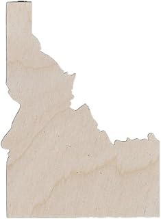 Idaho State Wood Craft Unfinished Wooden Cutout Art DIY Wood Sign Inspirational Farmhouse Wall Plaque Rustic Home Decor for Women Office Bathroom Shelf Decor