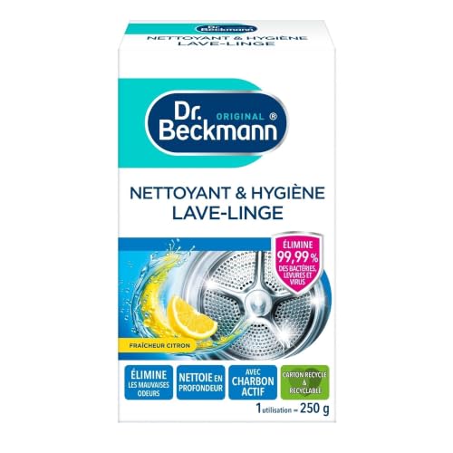 Dr. Beckmann Nettoyant & Hygiène Lave-Linge | Désinfecte et élimine durablement les mauvaises odeurs | 250g (lot de 1)