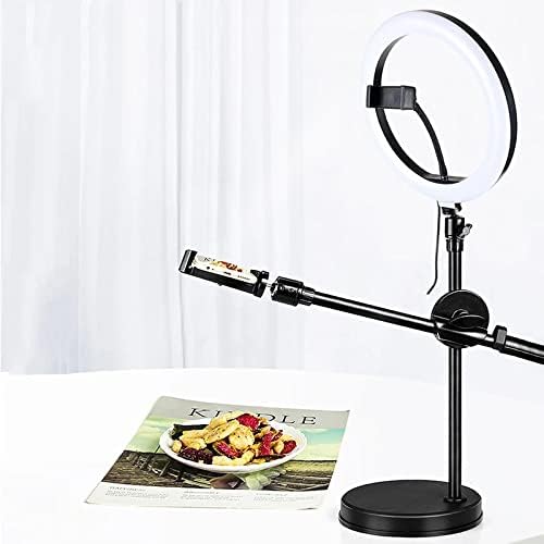 cxdtbh 33cm selfie led ring light with adjustable desk phone shooting bracket stand photography ringlight