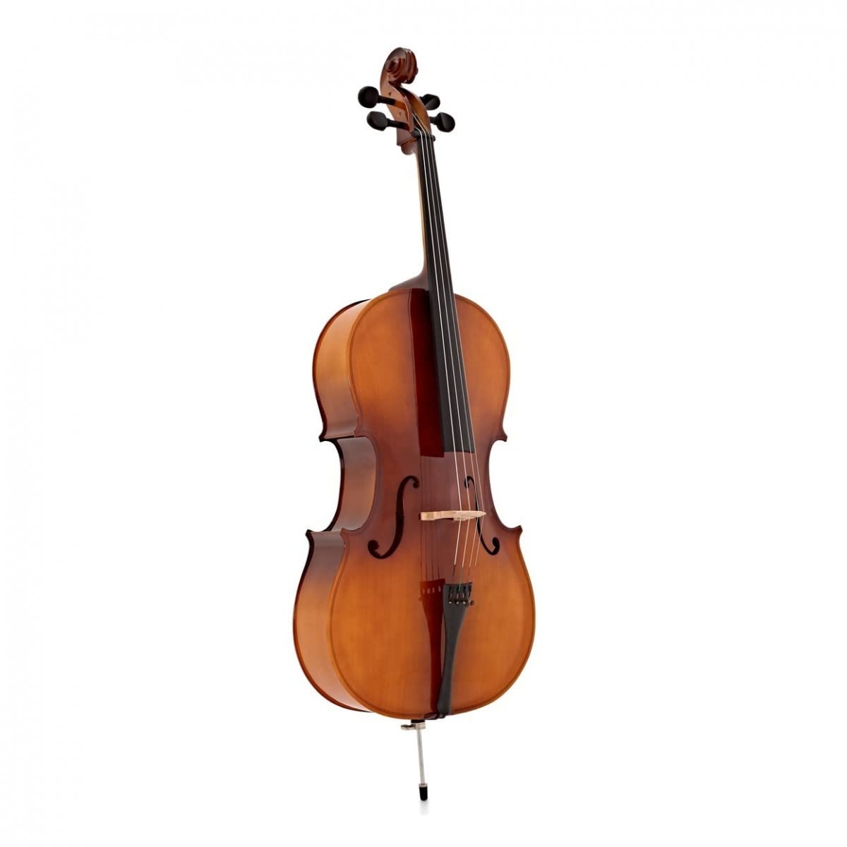 Gear4music Full Size Conjunto de violonchelo 4/4 con arco de resina y estuche - Kit para principiantes con acabado en barniz antiguo