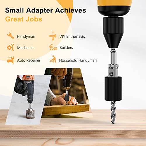 Katerk Socket Adapter Set, Drill Socket Adapter 10 Pcs, Impact Driver Socket Adapter For Automotive Diy, Sizes 1/4" 3/8" 1/2" Hex Shank Square Socket Bit Adapter, Electric Tools For Men #TOP3