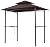 ABCCANOPY 8'x 5' Grill Gazebo Shelter, Outdoor BBQ Gazebo Canopy with LED Light (Coffee)