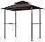 ABCCANOPY 8'x 5' Grill Gazebo Shelter, Outdoor BBQ Gazebo Canopy with LED Light (Coffee)