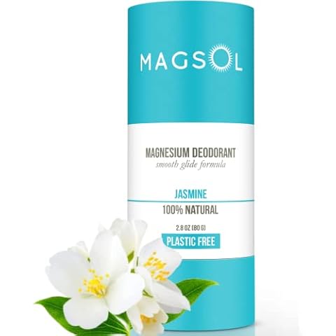 MAGSOL Plastic-Free Natural Deodorant for Women - 100% Aluminum Free, Baking Soda Free, Plastic Free - 2.8 oz (Jasmine) Cover