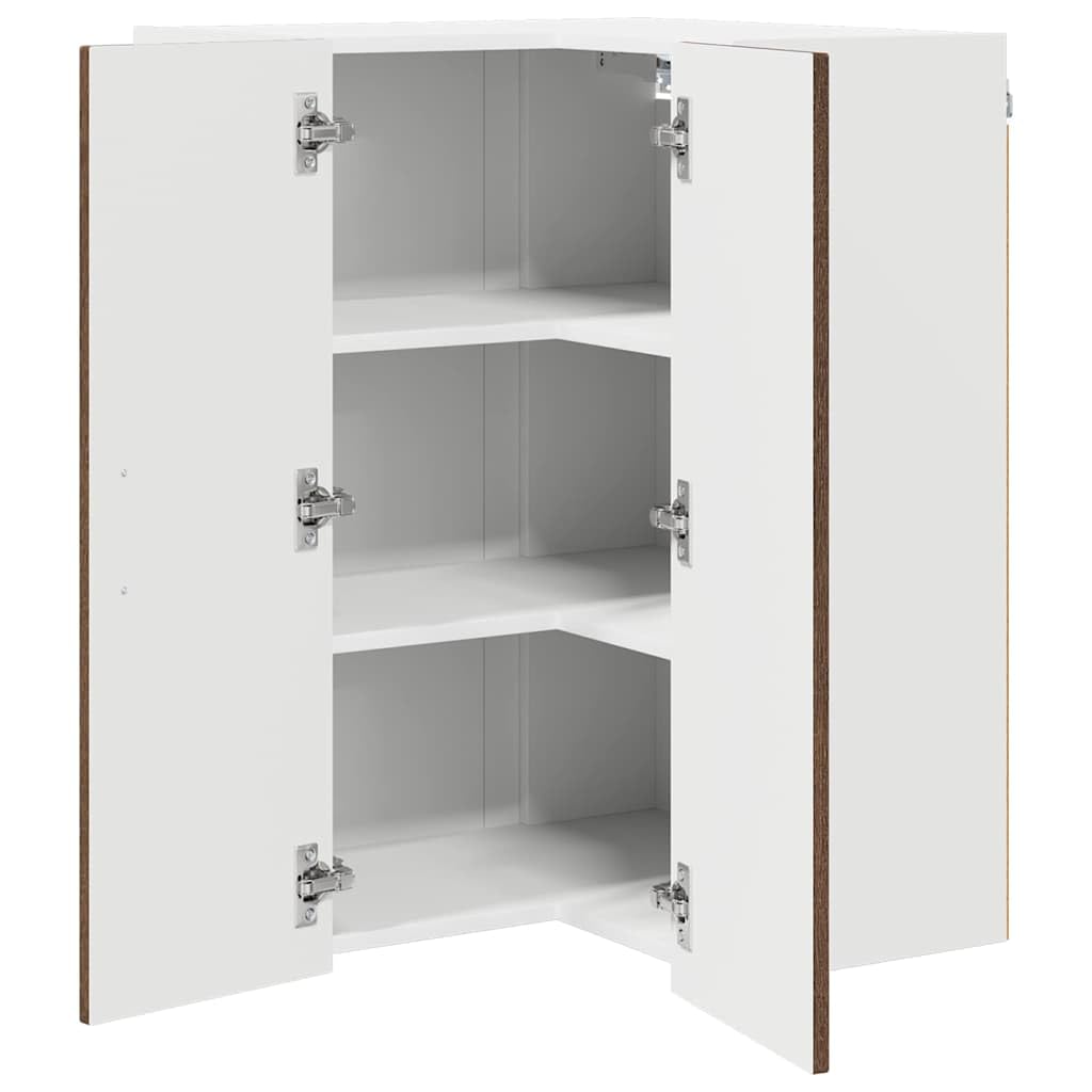 Küchenschrank Braun Eichen-Optik, 57x57x80 cm Holzwerkstoff, Langlebiger Küchenschrank für Kochutensilien, Freistehendes Küchenmöbel mit Stauraum