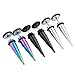 PiercingJ 3pairs 16G Stainless Steel Taper with O ring Stud Earring/ Illusion/ Fake 0G Gauge