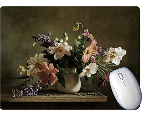 Preisvergleich Produktbild Gaming-Mauspad, Verschleißfestes Und Haltbares Gummi, Exquisite Rote Blumen In Flaschen, Gaming-Mauspad Für Büro-Laptops