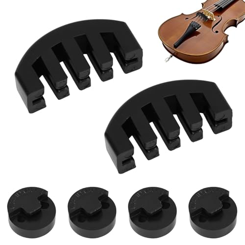 6uds Sordina para Violín, Sordina para Viola Sordina para Violonchelo Incluye Sordina Estilo Garra y Estilo Tourte Redondo Accesorios para Violín Viola Violonchelo Silenciador de Práctica