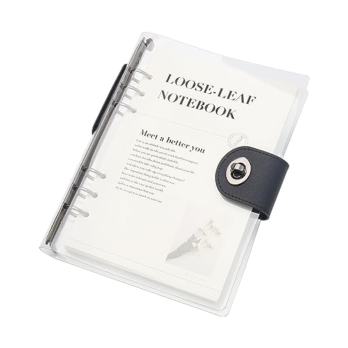 Clear A5 Refillable Notebook Binder with 90 Sheets Lined Paper