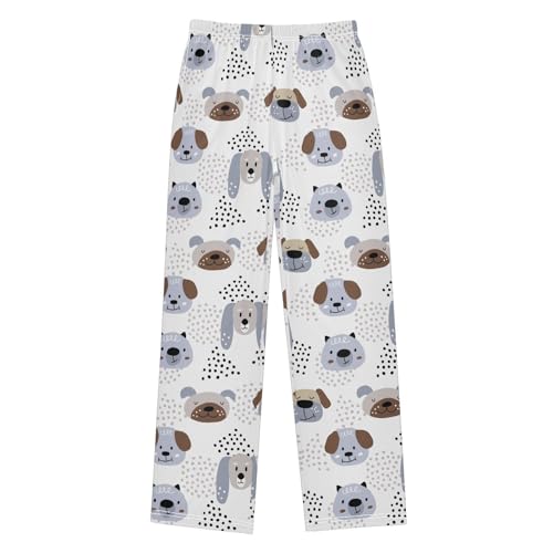 Boys' Pants Funny Dog Dots Long Bottoms Jogger Pants Elastic Waist Trousers with Pockets S-XL