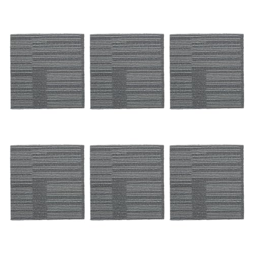 SHINEOFI Losetas de Moqueta Autoadhesivas Ignífugas 30X30 CM Gruesas 6 MM 6 Piezas Cuadrados de Polipropileno para Suelos Interiores Resistentes y Silenciosos
