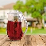 Grand Pitcher d'eau pour infuseur de fruits (2.9 Quart/93 Oz) – Acrylique résistant aux éclaboussures BPA Gratuit - Jus d'infusion pour thé glacé, jus, boissons, eau, citron, fruits & Herbes